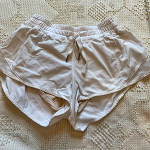 Lululemon White Hotty Hot Shorts